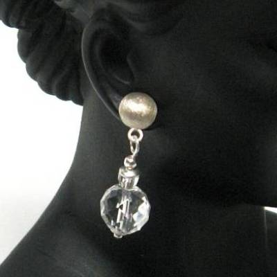 Ohrstecker Silber 925 mit Bergkristall – Handgefertigte Edelstein Ohrstecker als Geschenk