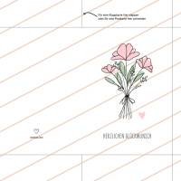 Geburtstagskarte | Klappkarte | Postkarte | Herzlichen Glückwunsch | Karte | A4 | Datei | PDF Vorlage Bild 4