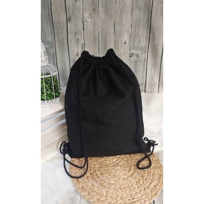 Turnbeutel L (Farbbeispiel schwarz), Sporttasche aus Polstercanvas, in 36 verschiedenen Farben