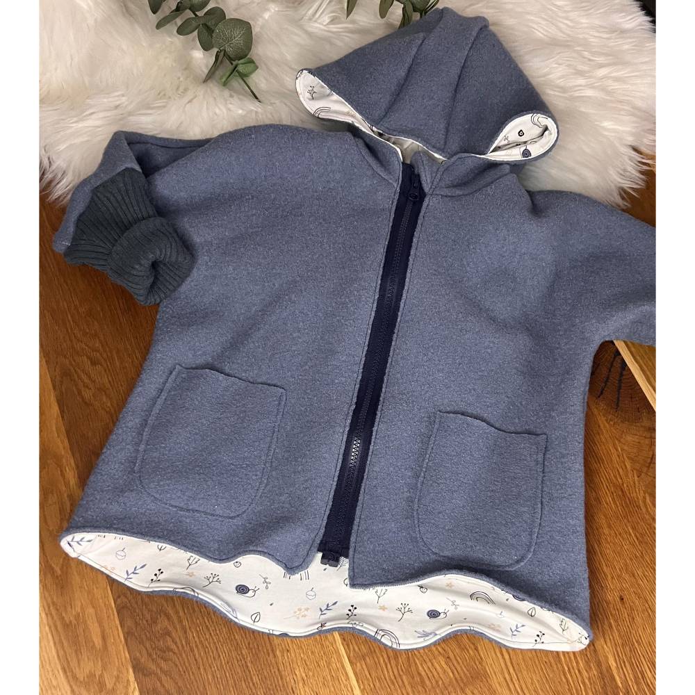 Walkjacke Schnecke – Handgemachte Kinderjacke aus
