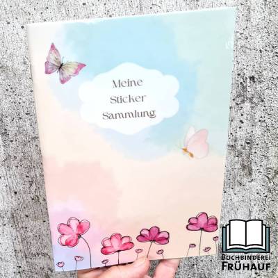 Stickeralbum DIN A5 Blumen – Wiederablösbares Stickerheft für deine Stickersammlung