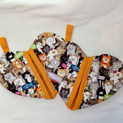 Ofenhandschuh, Herz Topflappen 