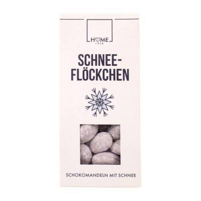 Schneeflöckchen, Schokomandeln mit Schnee, Süßes Weihnachtsgeschenk für Erzieherinnen, Lehrkräfte & Tagesmütter