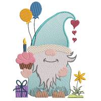 Stickdatei Wichtel Geburtstag Bild 1