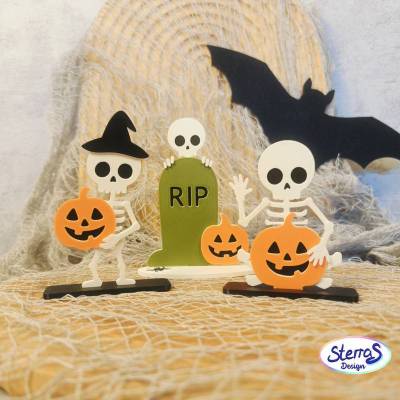 Skelette – 3D-Druckdatei STL & 3MF – Halloween Figur - inkl. Gewerbelizenz