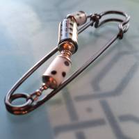 Tuchnadel Dalmatiner Schachbrett - 10cm lange Weiß Schwarz Schmucknadel Keramik N10-G-7 Bild 10