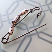 Tuchnadel Dalmatiner Schachbrett - 10cm lange Weiß Schwarz Schmucknadel Keramik N10-G-7 Bild 4