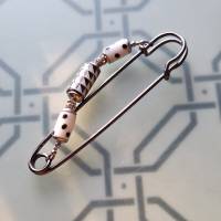 Tuchnadel Dalmatiner Schachbrett - 10cm lange Weiß Schwarz Schmucknadel Keramik N10-G-7 Bild 9