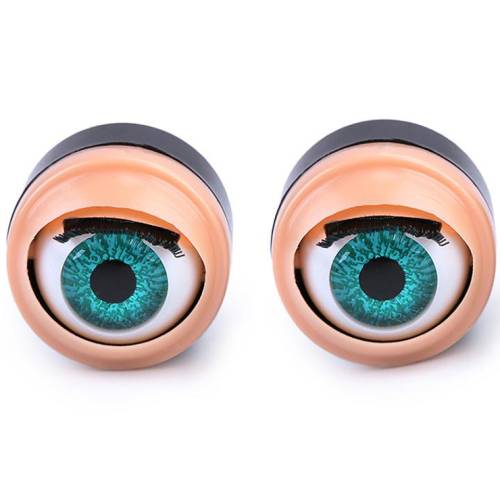 Zwinkeraugen, Wackelaugen mit Augenaufschlag, Kunststoff, für Puppen, Figuren & Bastelprojekte, schließend bei Neigung,
