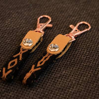 Schlüsselanhänger, handgewebt, Brettchenweben