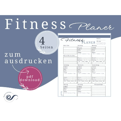 Workout Planer | Trainingsplan Fitnesstagebuch zum ausdrucken | Sportplan | Fitnessplaner