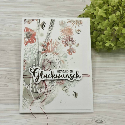 Handgefertigte Geburtstagskarte aus Designerpapier - Unikat für Männer und Frauen