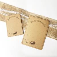 Druckvorlage Frohe Weihnachten, Weihnachtsgruß, Tütenkarte, Geschenkkarte, Weihnachtskarte, Geschenkidee, Weihnachtszug, Bild 3