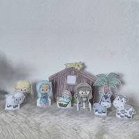 Stickdatei Weihnachten Krippe In the Hoop Set 2585 – 12 Motive für festliche Dekoration & LED-Lichter Bild 2