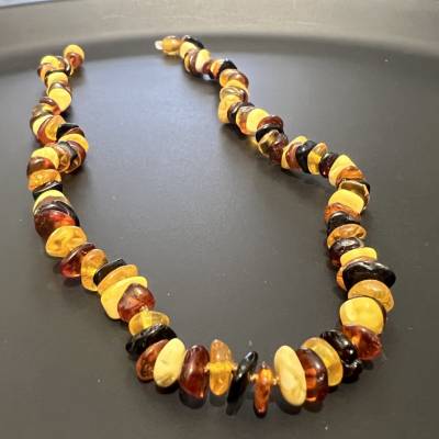 Ostsee Bernstein Kette, mehrfarbig - BS1