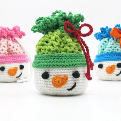 Schneemann-Schale - Häkelanleitung