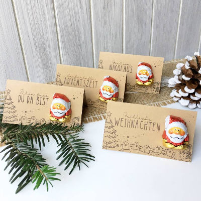 Druckvorlage Gastgeschenk Weihnachten – DIY Tischkarten & Tischdeko als PDF zum Ausdrucken