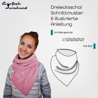 Schnittmuster Dreieckstuch in Loopschalform, kuschelig, schnell genäht, für Anfänger, Resteverwertung Bild 1