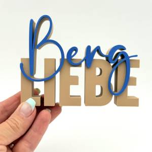 Schriftzug BERGLIEBE, Digitale Datei, 3D-Druckdatei, STL bzw. 3MF-Format Bild 4