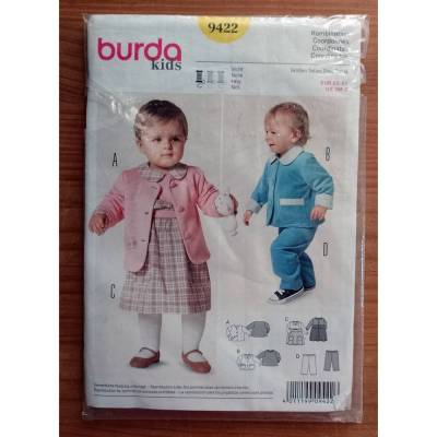 Burda Kids 9422,  Schnittmuster, Kleid, Jacke, Hose, Gr. 62 - 92