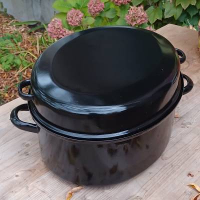 Alter großer  Bräter für den Weihnachtsbraten  der XXL Familie aus den 50er Jahren