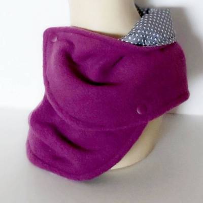 Kuscheliger Wickelschal mit Schalkragen – Handgemachter Fleece-Schal mit Baumwollfutter, Winter-Accessoire für Radfahrer