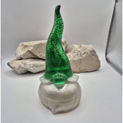 Wichtel lange Mütze Samt-grün B-Ware