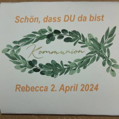 20 Personalisierte Teebeutel als Gastgeschenke – Kommunion & Konfirmation, verschiedene Sorten