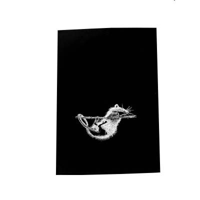 Geschirrtuch Biobaumwolle, Siebdruck Ratte