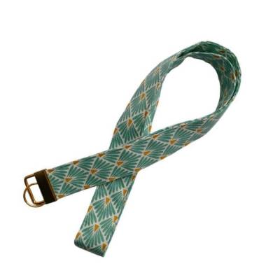 Langes Schlüsselband Lanyard Japan Fächer Türkis 50cm lang