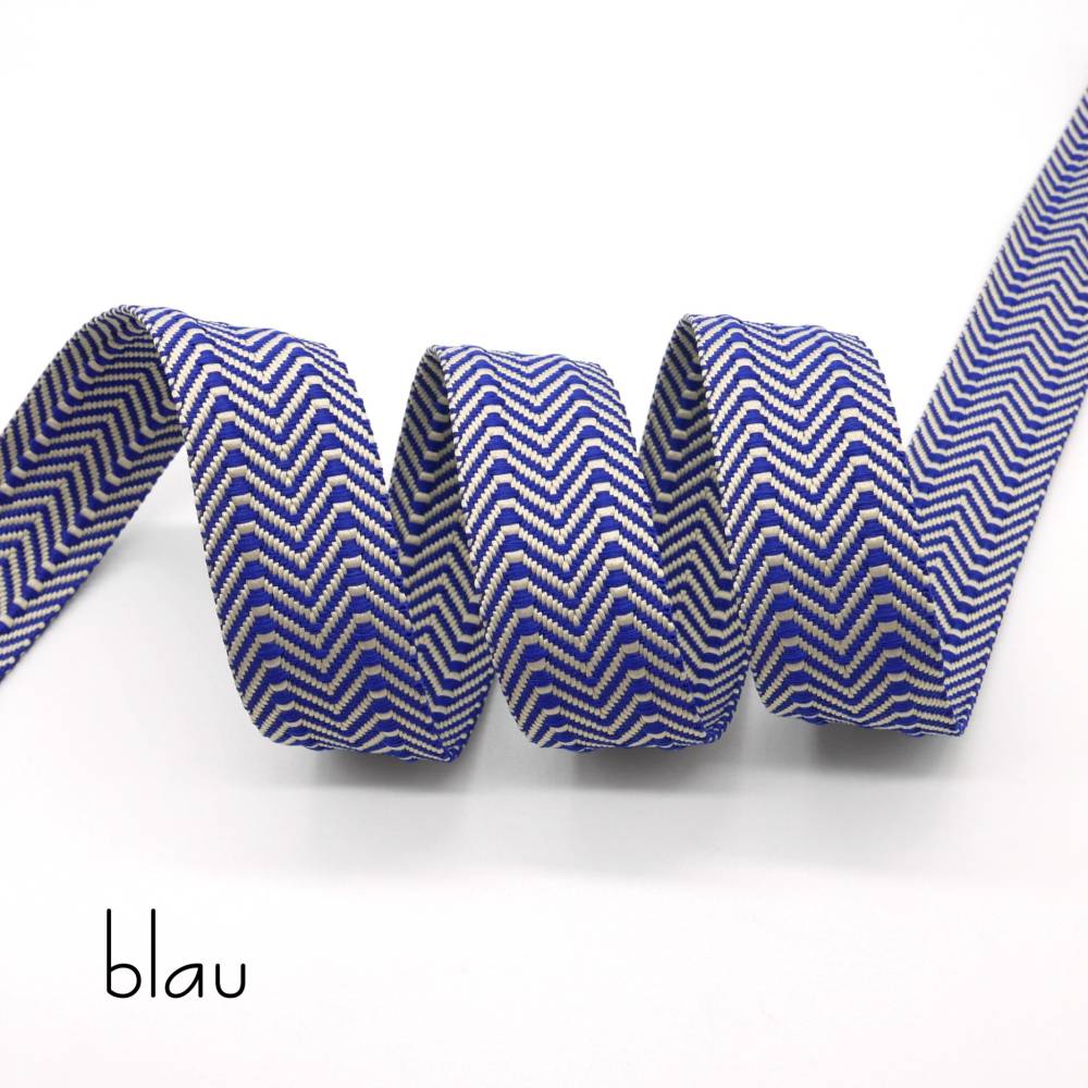 Gurtband Polyester doppelte Pfeilspitze – Beige mit