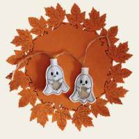 Stickdatei Halloween Geist In the Hoop Set 869 – Lichterkette & Anleitung | Design-by-Jasmina Bild 1