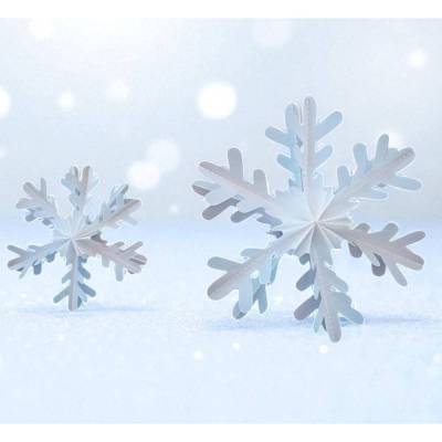 3D Schneeflocken Eiskristalle aus Pergamentpapier Fensterdeko Winter Advent Weihnachten