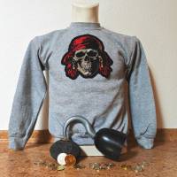 Pirat Totenkopf Stickdatei Lichteffekt 14x14 cm bzw. 15x15cm – Maritimes gruseliges Stickmuster für Stickmaschinen Bild 10