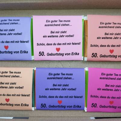 40x Geburtstag Teebeutelchen oder jede andere Feier