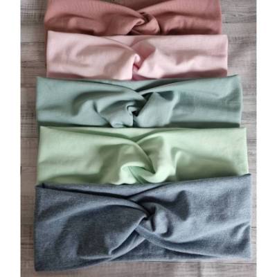 Handgemachtes Knotenstirnband aus Bio-Baumwolle – Uni Farben, weich & individuell