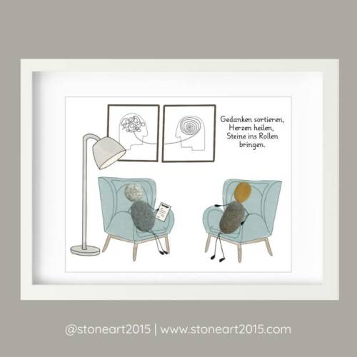 Steinbild für Psychologen – Edles Geschenk zur Praxiseröffnung & Therapieabschluss – Personalisiert & Handgemacht