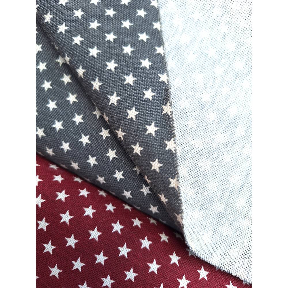 Polsterstoff Dicker Baumwollstoff Meterware Weißer, Marineblauer