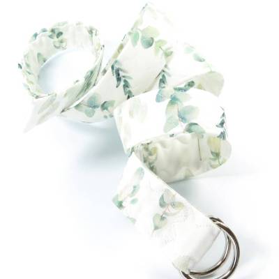 fester Gürtel aus Stoff Eukalyptus Stoffgürtel Damengürtel