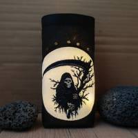 Sensenmann Stickdatei 14x14cm bzw. 15x15cm – Gruseliges Halloween-Motiv zum Sticken Bild 5