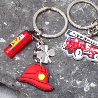Personalisierbarer Schlüsselanhänger Feuerwehr – Geschenk für Feuerwehrmänner & Freiwillige