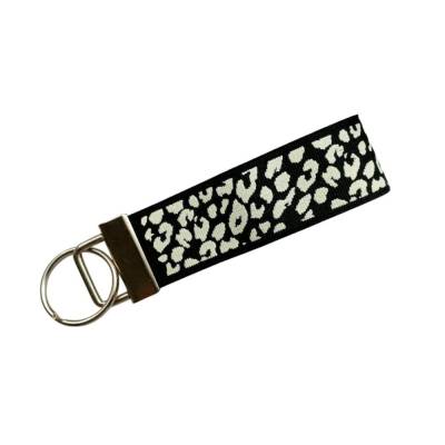 Schlüsselanhänger Leopard Mini Schwarz Weiß