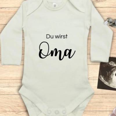 Baby 2026 verkünden, Babybody 100% Bio Baumwolle Wir bekommen ein Baby, Schwangerschaft verkünden, Du wirst Oma