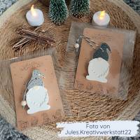 Geschenkkarten Weihnachten PDF – „Hallo Wichtelzeit“ – Digitale Druckvorlage für Geschenktüten, inkl. Gewerbelizenz Bild 2