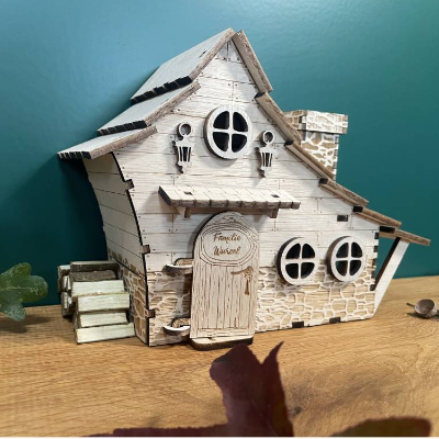 Wichtelhaus, Weihnachtswichtel, personalisierbar, Weihnachtsdeko, Advent, Holzhaus, Wichtel, Feenhaus, Märchenhaus