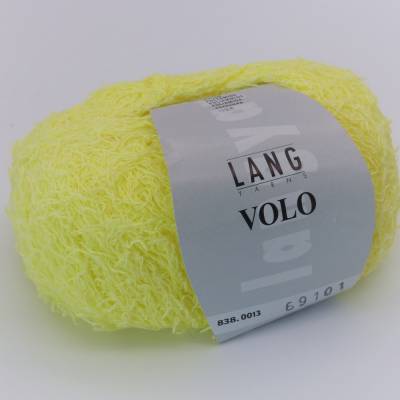 Fransengarn Lang Yarns Volo gelb zitronengelb Baumwolle+Polyamid Strickgarn Häkelgarn DIY-Material