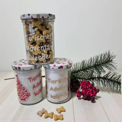 Tierischer Adventskalender im Glas, Adventskalender für Tiere