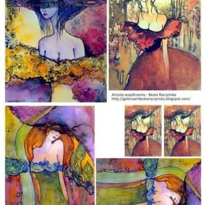 Softpapier, Decoupage, Bastelpapier, A4, Beata Ryczynska, Frauen, S0052