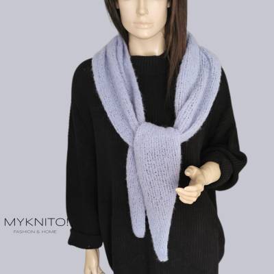 Dreieckstuch, flieder, Alpaka, gestrickt, Wolle, Strickschal