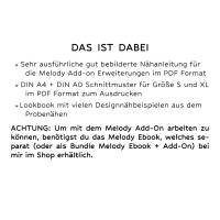 Add-on Nähanleitung zur Umhängetasche Melody - 2 extra Größen S und M und weitere Trageoptionen Bild 3